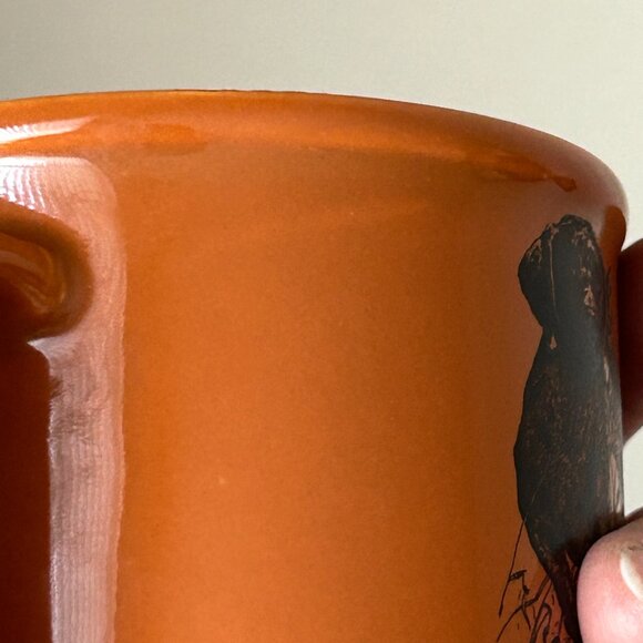 Black Labrador Retriever Dog Mug Field And Stream Coffee Cup Orange Man Cave - Picture 14 of 16